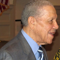 Opening panel participant Wilbur Hunter, former Bruton Heights coach, teacher and principal
